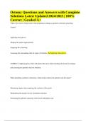 Ostomy Questions and Answers with Complete Solutions Latest Updated 2024&sol;2025 &vert; 100&percnt; Correct &vert; Graded A&plus;