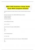 WGU C955 Statistics Study Guide  Exam With Complete Solution
