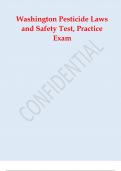 Washington Pesticide Laws and Safety Test Washington Pesticide Laws and Safety Test, Practice