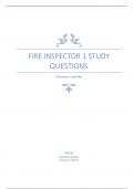 Fire Inspector 1 Study Questions