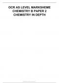  H033/02: Chemistry OCR AS LEVEL MARKSHEME CHEMISTRY B PAPER 2 CHEMISTRY IN DEPTH