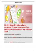 NR 509 Bates & Midterm Bates Advanced Physical Assessment Test Containing 414 Questions and Answers