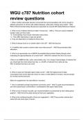 WGU c787 Nutrition cohort review questions and answers 