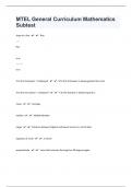 MTEL General Curriculum 43 Mathematics Subtest Questions And Answers