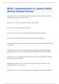 MTEL Communication & Literacy Skills:86 Writing Subtest Review Questions And Answers
