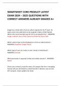 SMARTSHEET CORE PRODUCT LATEST  EXAM 2024 – 2025 QUESTIONS WITH  CORRECT ANSWERS ALREADY GRADED A+