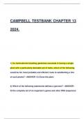 CAMPBELL TESTBANK CHAPTER 13  2024.
