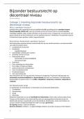 Samenvatting Bijzonder Bestuursrecht op Decentraal Niveau&period;