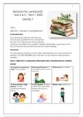English Comprehension, visual literacy and summary