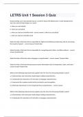 Quiz LETRS Unit 1 Session 3 Question And Answer&period;