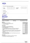 AQA A LEVEL BIOLOGY PAPER 2 QUESTIONS PAPER 2025 ORIGINAL PAPER