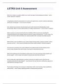 LETRS Unit 5 Assessment Test Exam And Answers&period;
