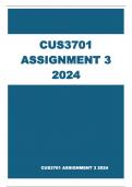 CUS3701 ASSIGNMENT 3 ANSWERS 2024