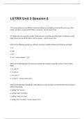 LETRS Unit 2 Session 4 Question And Answer&period;