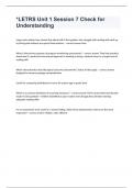 LETRS Unit 1 Session 7 Check for Understanding Solution Answer 2024&period;