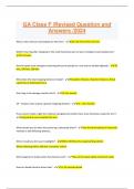 GA Class F &sol;Revised Question and Answers &sol;2024