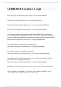 LETRS Unit 1 Session 5 Quiz With 100&percnt;Varified Answer&period;