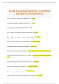 Class F License&sol; Georgia &sol; Complete Questions and Answers
