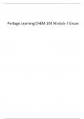 Portage Learning CHEM 104 Module 3 Exam