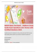 NR509 Bates Test Bank – Midterm Study Guide Exam Questions (251 Terms) with Certified Solutions 2024. 