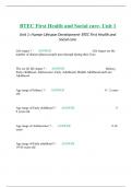 BTEC First Health and Social care- Unit 1 Unit 1&colon; Human Lifespan Development- BTEC First Health and Social care