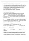 LOUISIANA INSURANCE STUDY GUIDE
