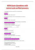 NFPA Exam Questions with correct and verified answers.