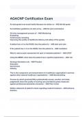 AGACNP Certification Exam Questions with correct Answers 2024/2025( A+ GRADED 100% VERIFIED).