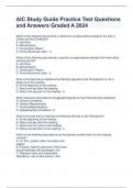 AIC Study Guide Practice Test Questions and Answers Graded A 2024