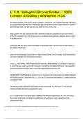 U&period;S&period;A&period; Volleyball Scorer Pretest &vert; 100&percnt; Correct Answered 2024