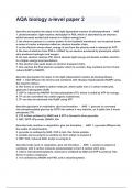 AQA biology a-level paper 2  2024