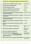 MT 6310 Lab – Carbohydrates Questions And Answers 2024 A+