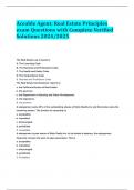 Aceable Agent&colon; Real Estate Principles exam Questions with Complete Verified Solutions 2024&sol;2025