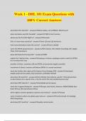 Week 1 - DHL 101 Exam Questions with 100&percnt; Correct Answers