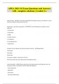 Package deal for APEA 2021 GI Exam Questions and Answers with complete solutions &vert; Graded A&plus;