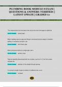PLUMBING BOOK MODULE 8 EXAM &vert;  QUESTIONS & ANSWERS &lpar;VERIFIED&rpar; &vert;  LATEST UPDATE &vert; GRADED A&plus; 