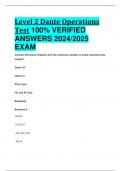 Level 2 Dante Operations Test 100&percnt; VERIFIED  ANSWERS 2024&sol;2025  EXAM
