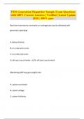 PJM Generation Dispatcher Sample Exam Questions with 100&percnt; Correct Answers &vert; Verified &vert; Latest Update 2024 &vert; 100&percnt; pass