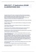 WGU D317 - IT Applications &lpar;EXAM ELABORATIONS&rpar; 2024