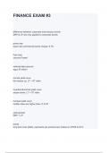 FINANCE EXAM &num;3 Q&A