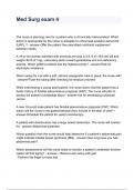 Med Surg exam 4 Q&A