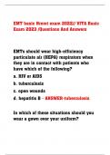 EMT basic Nremt exam 2022&sol;&sol; VITA Basic Exam 2023 &sol;Questions And Answers