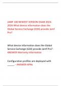 JAMF 100 NEWEST VERSION EXAM 2024- 2026 What device information does the Global Service Exchange (GSX) provide Jamf Pro?