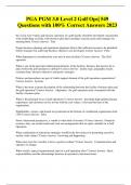 PGA PGM 3&period;0 Level 2 Golf Ops&vert; 549 Questions with 100&percnt; Correct Answers 2023