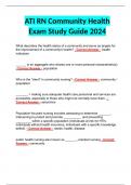 ATI RN Community Health Exam Study Guide 2024
