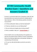 ATI RN Community Health Practice Exam | Questions and Answers Graded A+