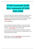 ATI RN Community Health Quiz, community ATI 2024 Exam Guide