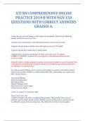 ATI RN COMPREHENSIVE ONLINE PRACTICE 2019 B WITH NGN 150 QUESTIONS WITH CORRECT ANSWERS GRADED A&period;