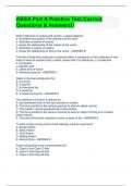 ABSA Part A Practice Test Correct Questions & Answers!!