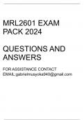 MRL2601 Exam pack 2024(Questions and answers)